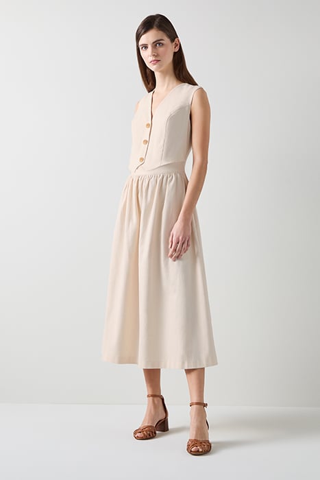 PERNILLE MIDI MIDI DRESS ECRU 4