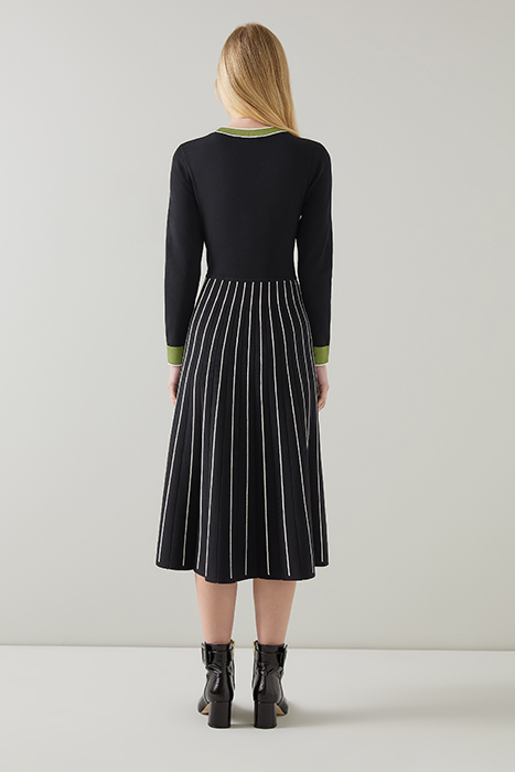 FARA KNITTED MIDI DRESS BLACK 2