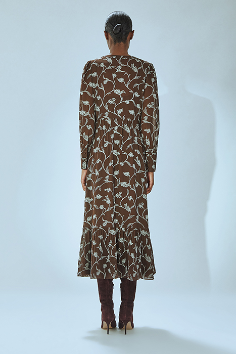 LUCIAN TEIRED SHIRT DRESS BROWN 2
