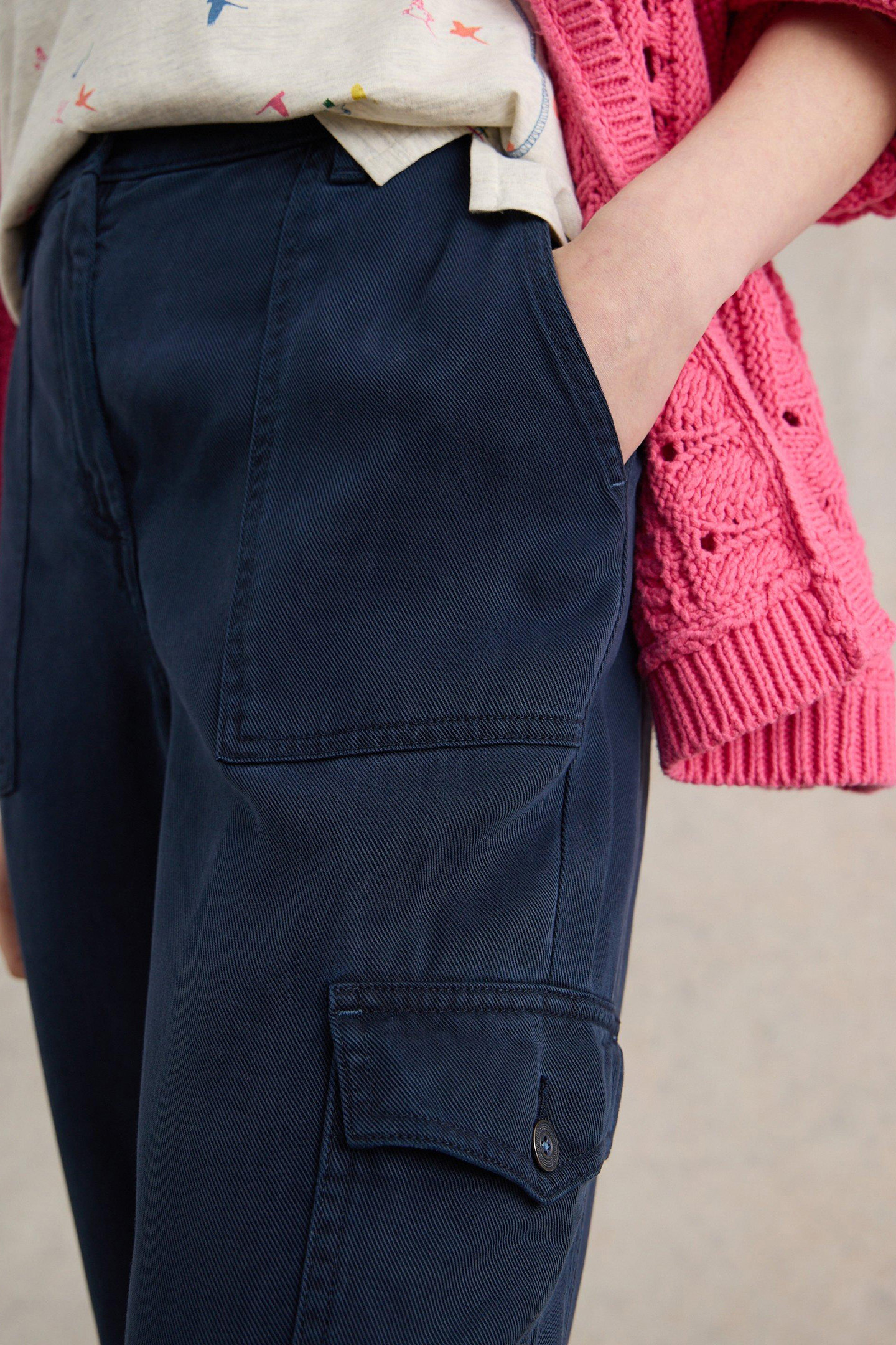 ARLO TENCEL CARGO TROUSER DARK NAVY 6