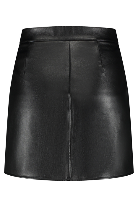 PU ZIP SKIRT BLACK 2