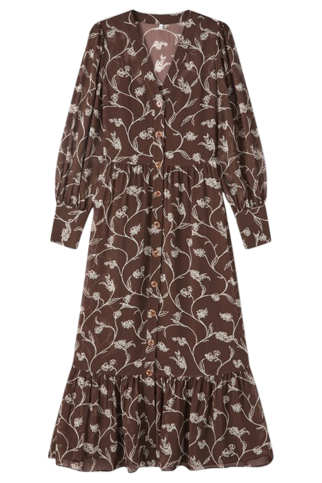 LUCIAN TEIRED SHIRT DRESS BROWN 3