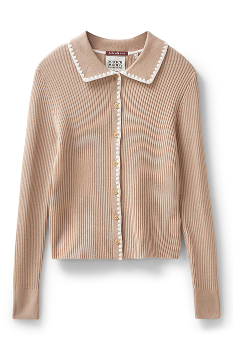 SWEATER CARDIGAN OATMEAL HEATHER 3