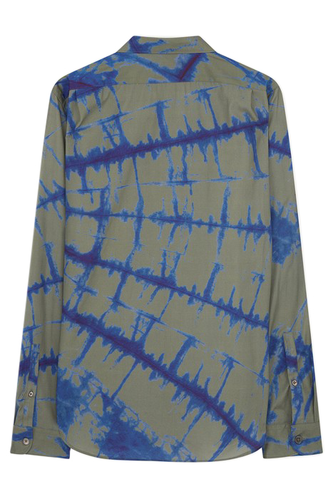 MENS SHIRT LS TAILORED FIT MILITARY GREEN 2