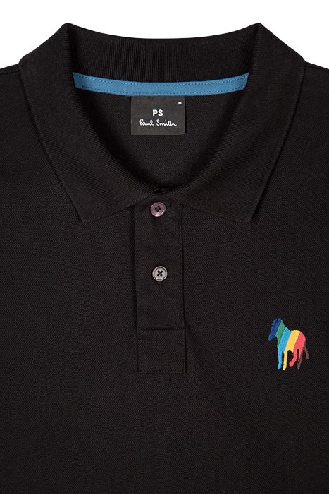 MENS REG FIT POLO ZEB EMB BLACK 5