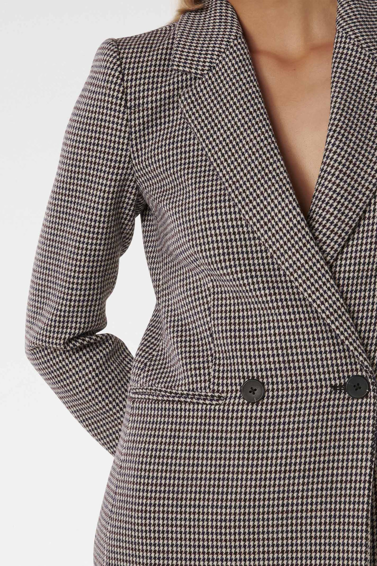 KATE DOUBLE BREASTED BLAZER NAVY/RED CHECK SUIT 5