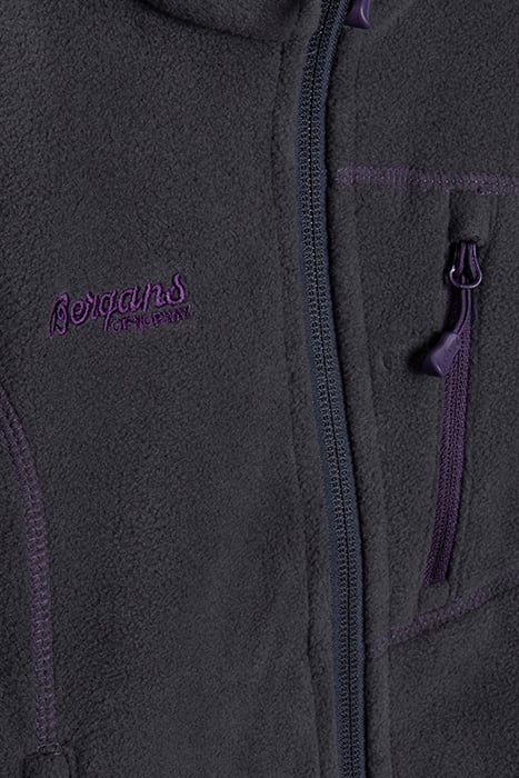 RUNDE YOUTH GIRL JKT SOLID CHARCOAL / PURPLE VELVET 3