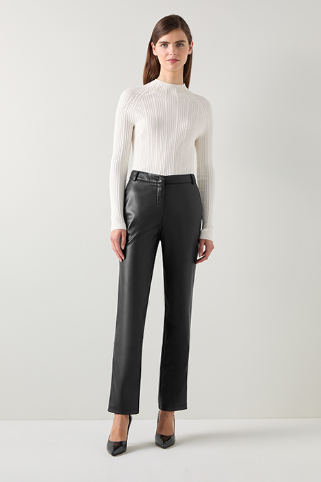 HARDY STRAIGHT LEATHER JEANS BLACK 4