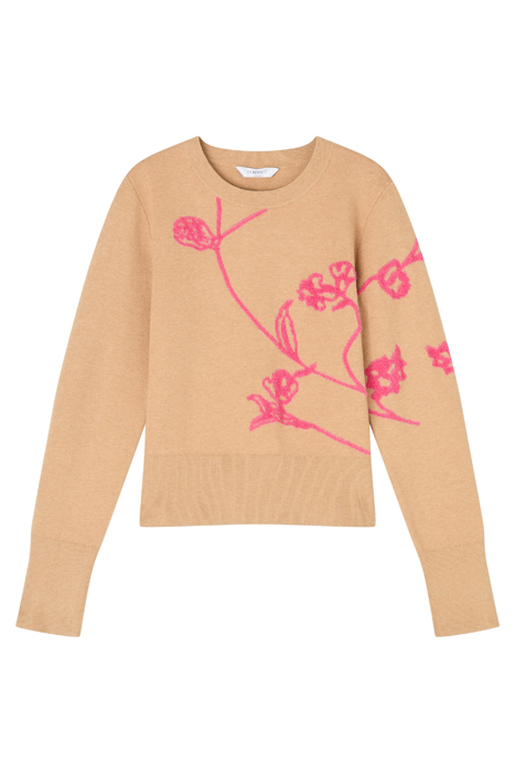 HENRIETTA FLORAL KNITTED SWEATER CAMEL 4