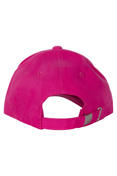 BRASOV 6 PANEL CAP WITH LINEAR LOGO - STRAP BACK PINK PEACOC 3