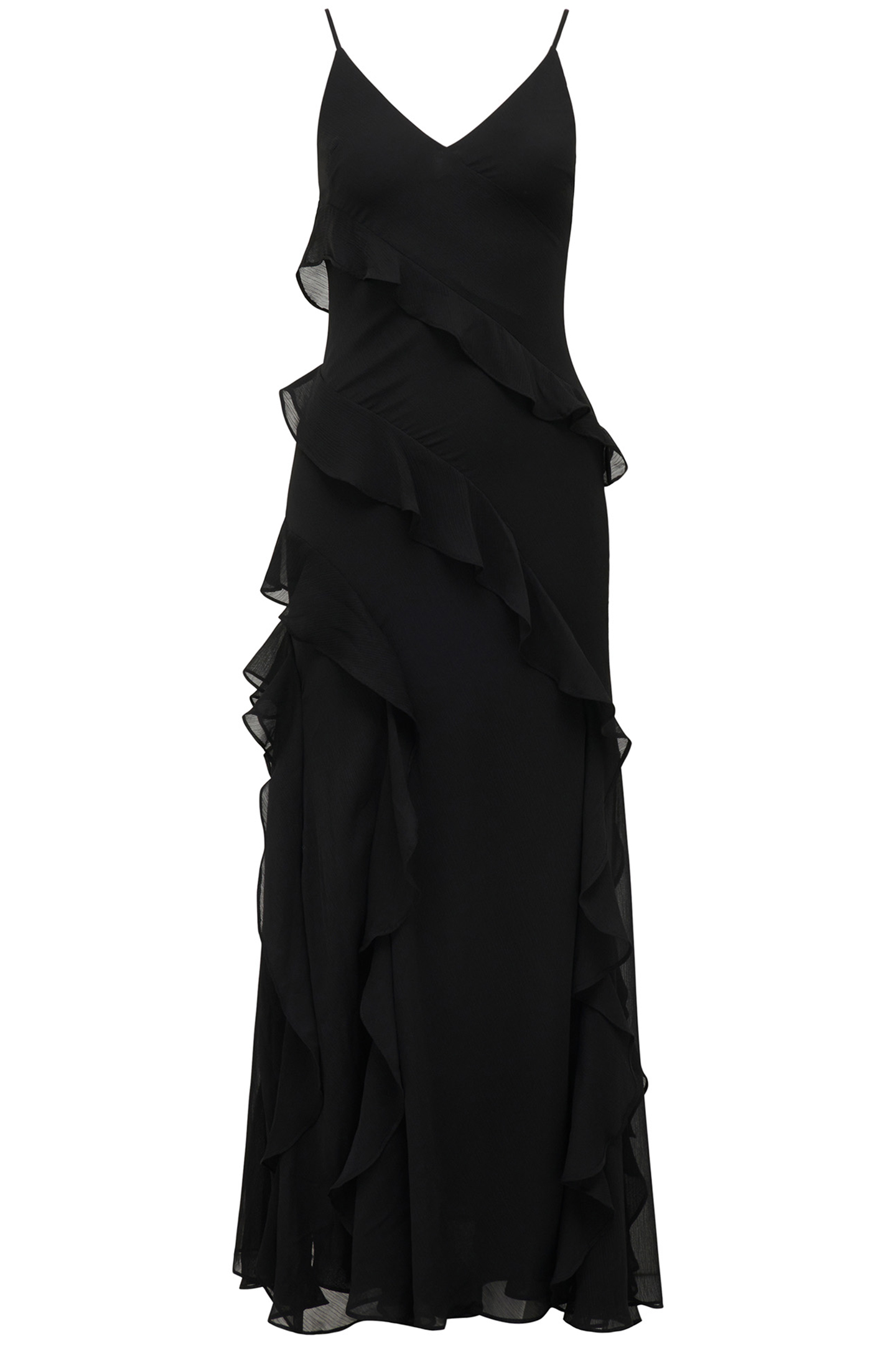 POPPY RUFFLE GOWN BLACK 3
