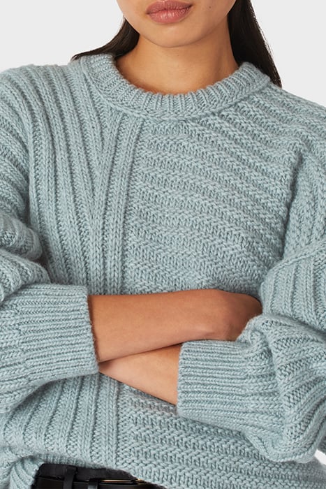 WOMENS KNITTED JUMPER GREYISH BLUE 5