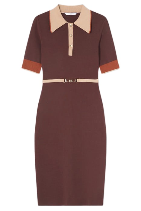 ROSEY CHAIN SHIRT DRESS BROWN 3