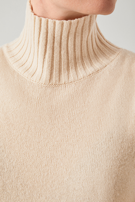 FRANCES ROLL KNITTED SWEATER CAMEL 6