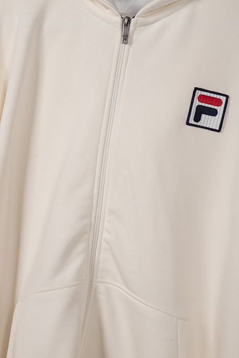 BERGEDE LOOSE FIT ZIP HOODY ANTIQUE WHITE 3