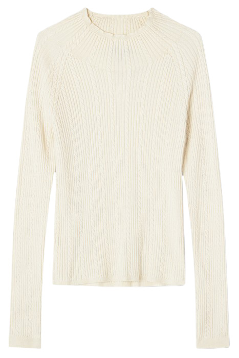WEST CABLE KNITTED SWEATER CREAM 4
