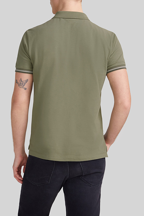 ARMY GREEN UPCYCLED PIQUE KNIT POLO SHIRT 2