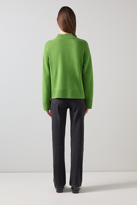 ZOE BOXY KNITTED SWEATER GREEN 2