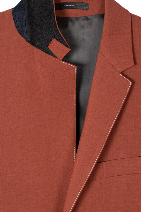 GENTS CONCEALED 2 BTN JACKET BRICK RED 8