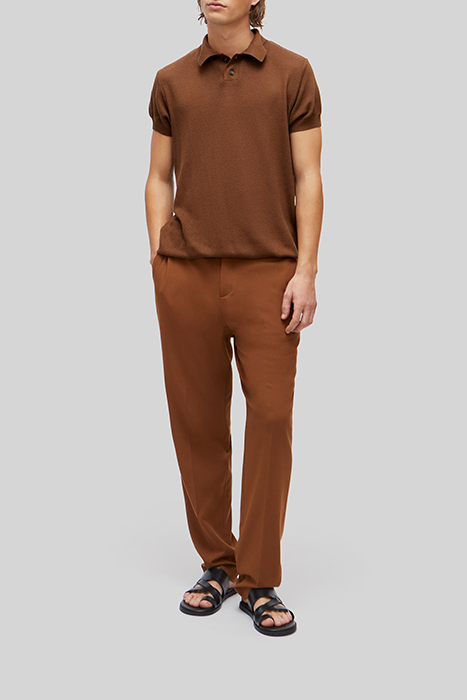 PURE EDITION – AMBER OPENWORK KNIT POLO SHIRT 2