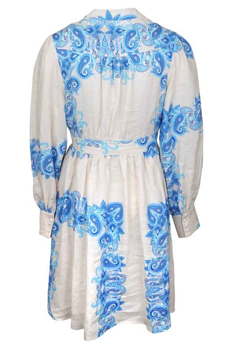DRESS SANTORINI ECRU, BLUE 2