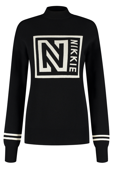 LOGO PATCH SWEATER BLACK 1
