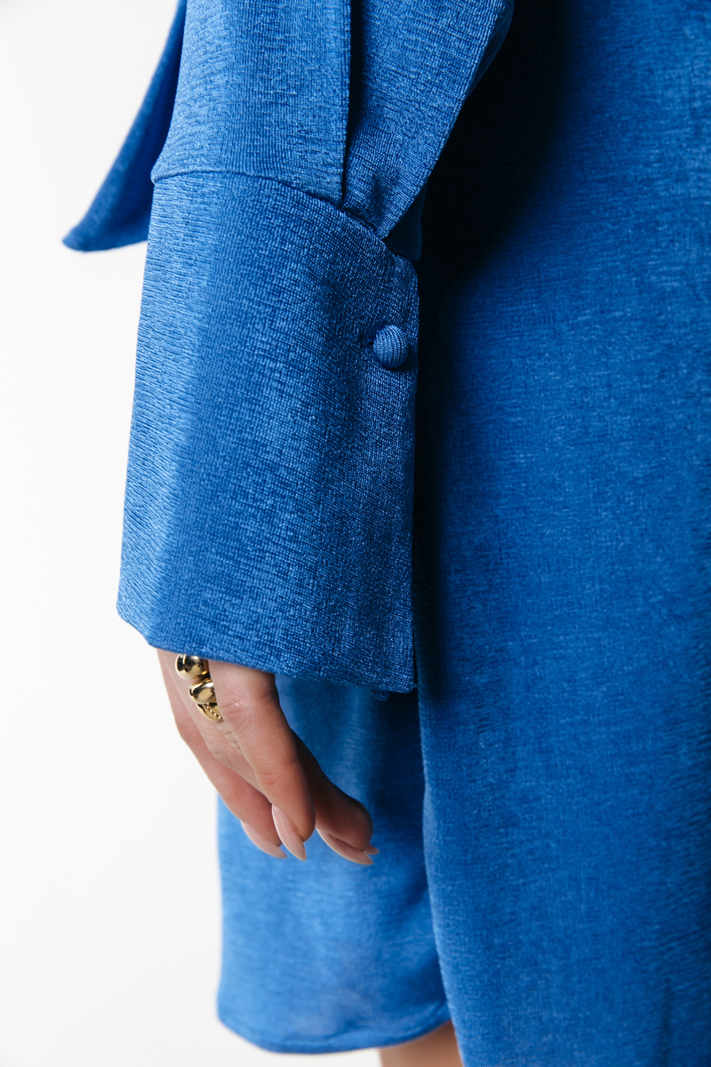 DORIN UNI WRAP DRESS LS VALLARTA BLUE 5