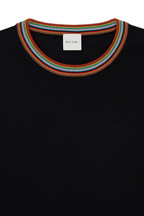 WOMENS KNITTED SWEATER CREW NECK BLACK 7