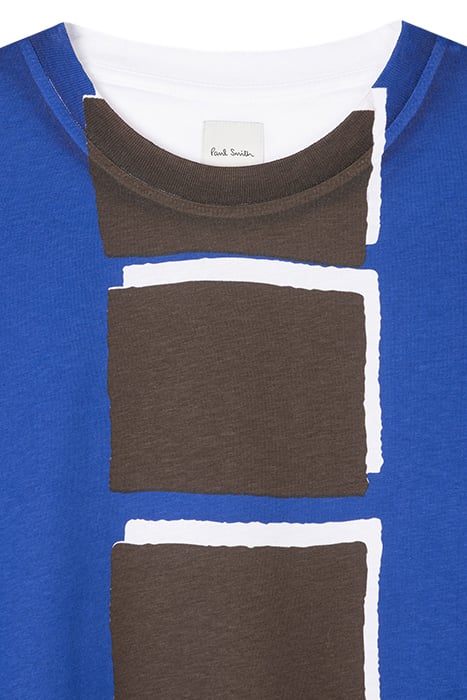 MENS CHECK PRINT TSHIRT WHITE 2