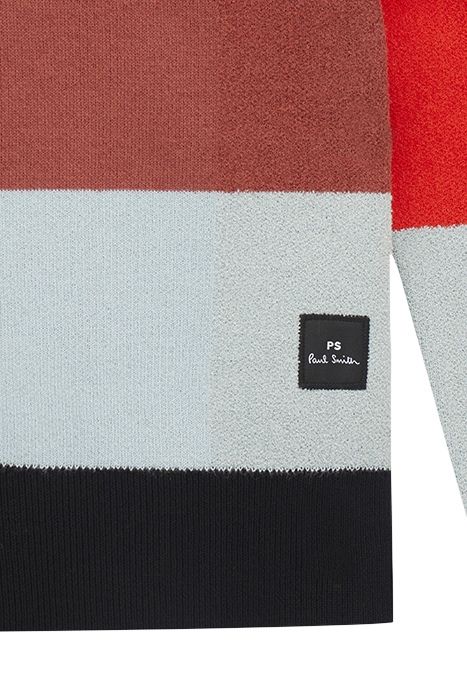 MENS SWEATER CREW NECK BRICK RED 7