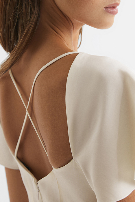 ELENI-CAP SLEEVE OCCASION WHITE 5