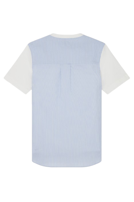 MENS TSHIRT CONTRAST PANEL WHITE 2