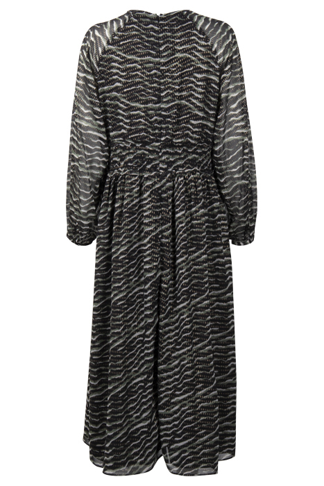 WINTER SHEEN LS RND NK MIDI DR BLACK 2