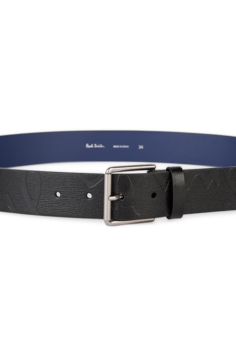 MEN BELT EMBOSS BLACK 2