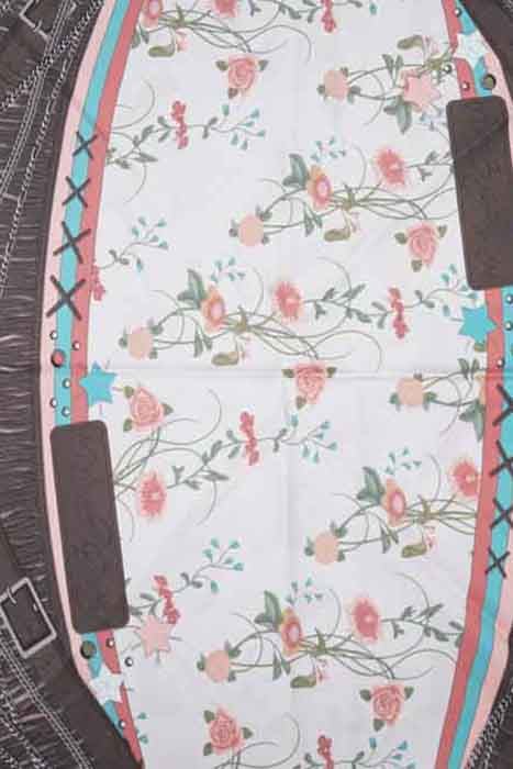 SILK SCARF ST. TROPEZ COUNTRY PINK, RED 5