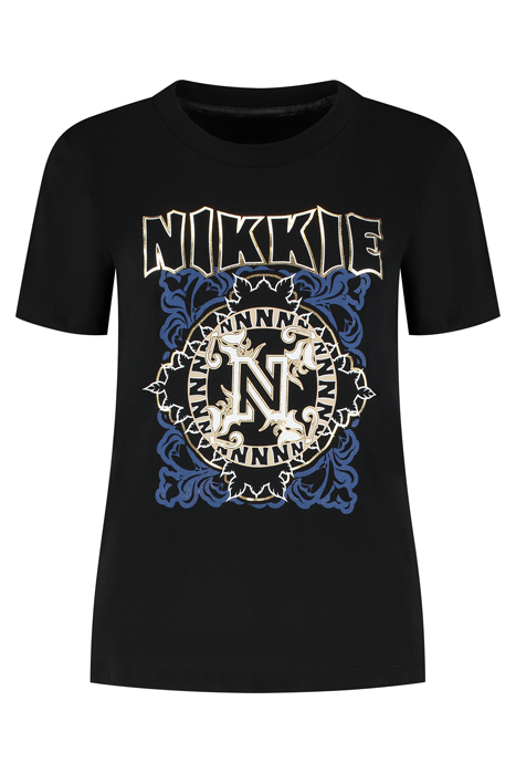 NIKKIE ORNAMENT T-SHIRT BLACK 1