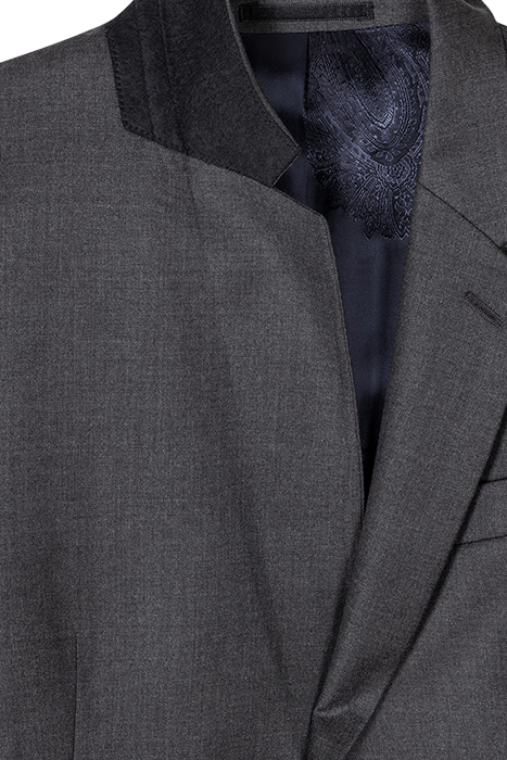 GENTS SLIM FIT 2 BUTTON JACKET GREY MELANGE 3