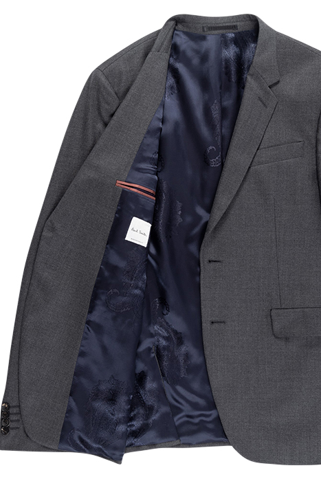 GENTS SLIM FIT 2 BUTTON JACKET GREY MELANGE 2