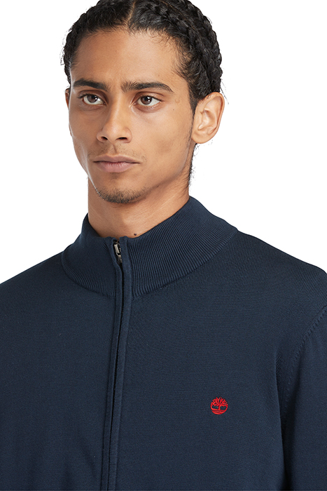 WILLIAMS RIVER COTTON YD FULL ZIP SWEATER DARK SAPPHIRE 5