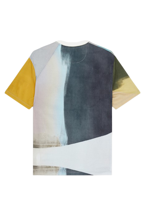 MENS TSHIRT GEOMETRIC PRINT WHITE 2