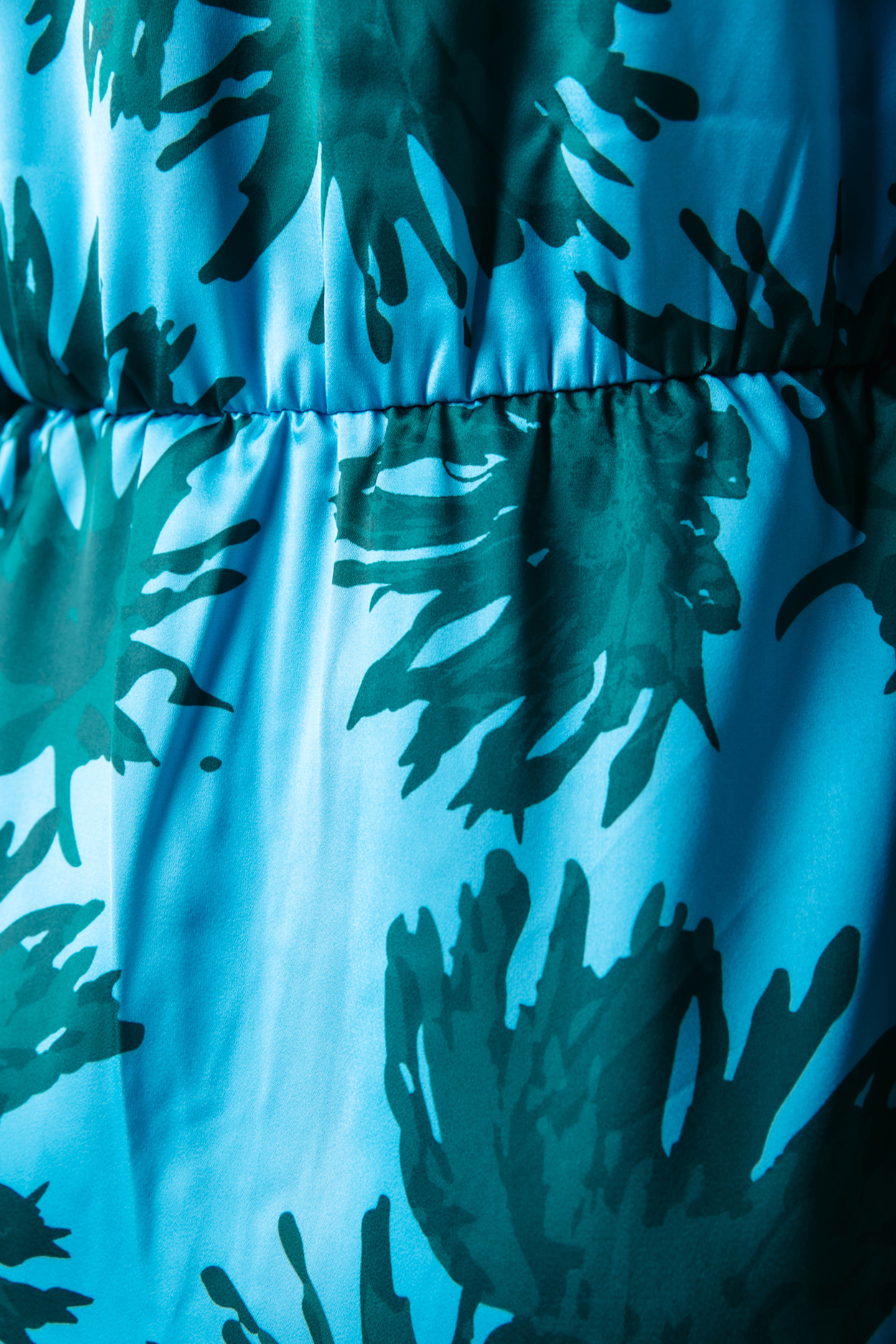 DELILAH FLOWERS SATIN COLLAR MAXI DRESS MIST BLUE 5