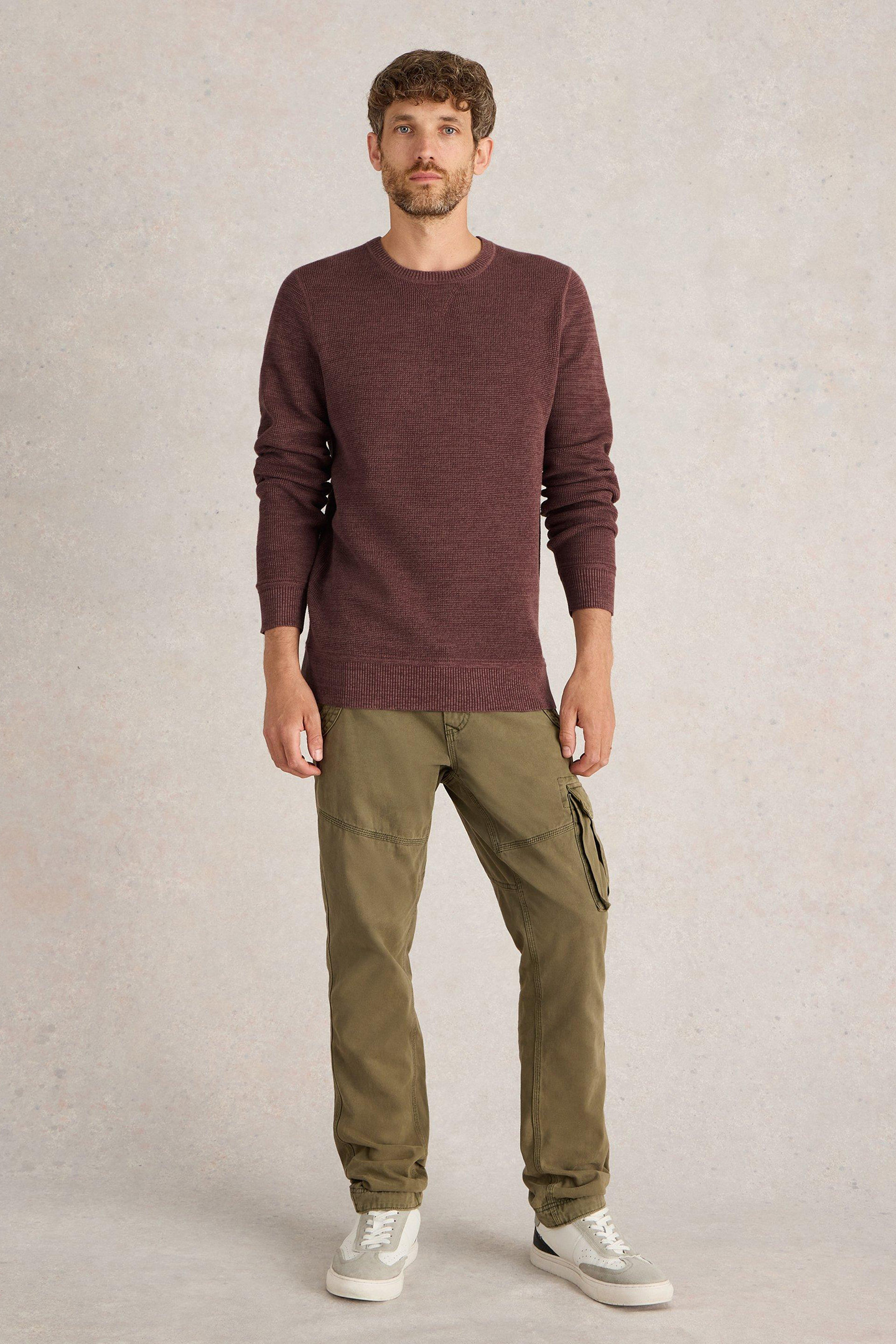 ATTADALE CREW NECK JUMPER DARK PINK 1