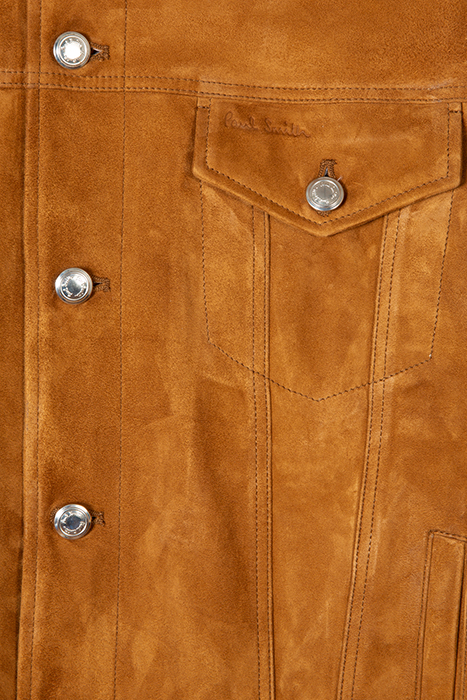 GENTS SUEDE DENIM STYLE JACKET MEDIUM BEIGE 4