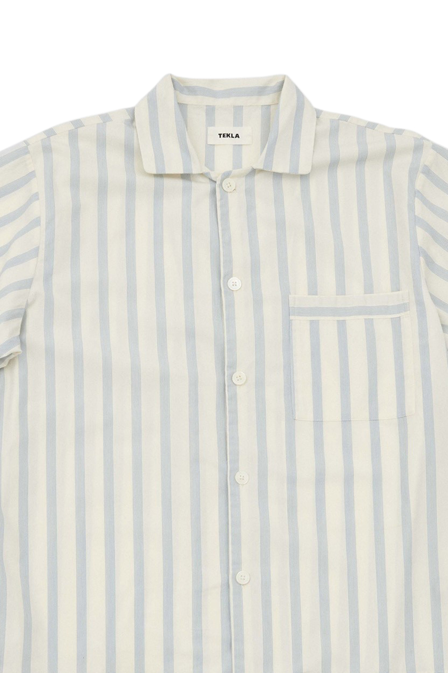 UNISEX POPLIN, SHORT SLEEVE SHIRT NEEDLE STRIPES 2