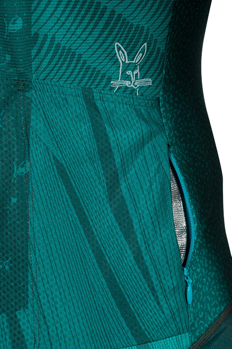 MENS CYCLE JERSEY SEASONAL PRINT VERY DARK GREEN 4