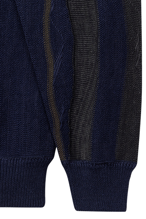 MENS NAVY CN JUMPER STITCH DETAIL VERY DARK NAVY 6