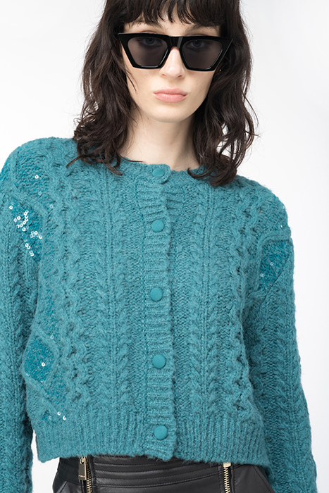 CINGHIALE CARDIGAN DEEP LAKE 5