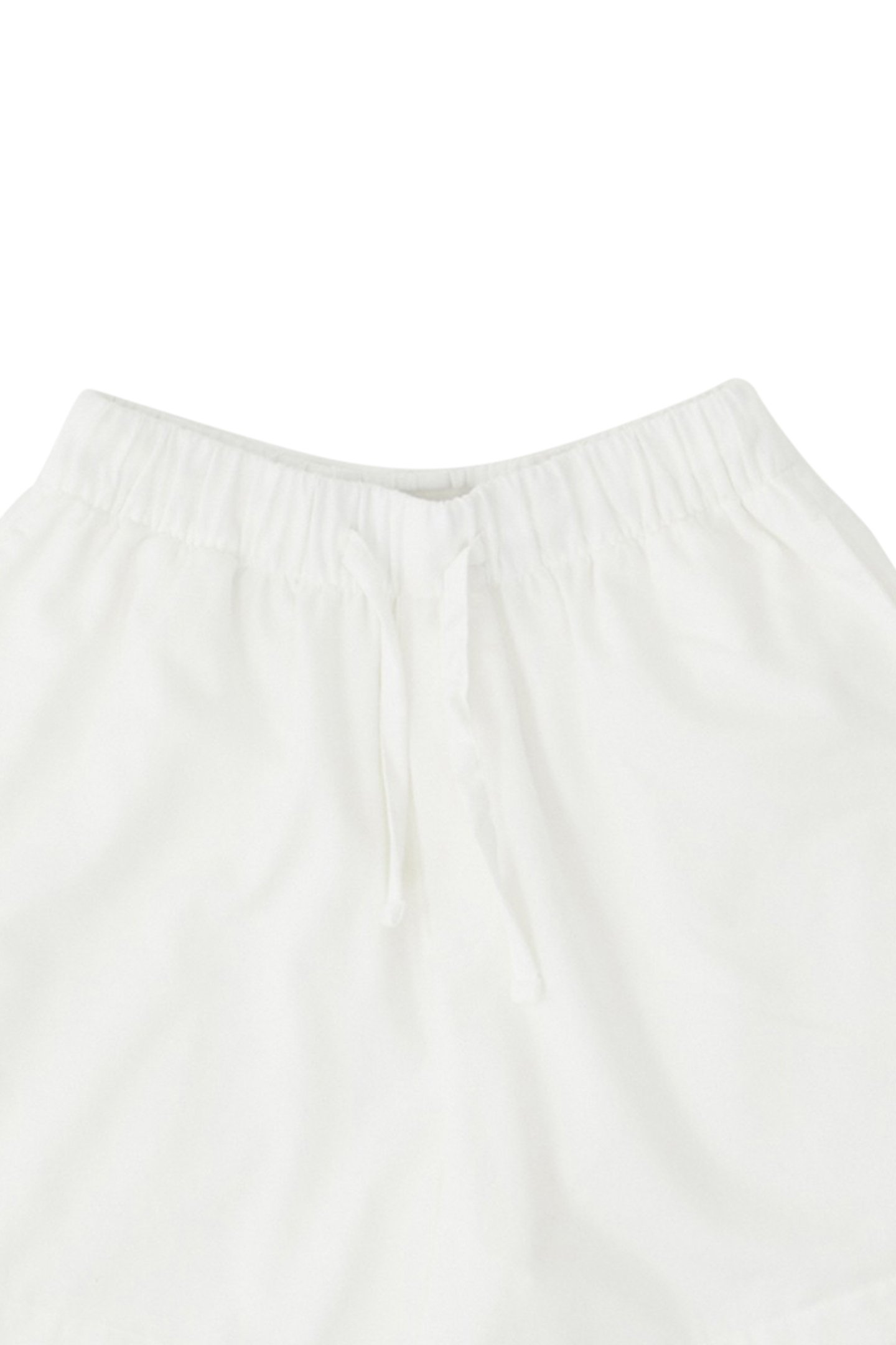 UNISEX FLANNEL, PYJAMAS SHORTS CREAM WHITE 2