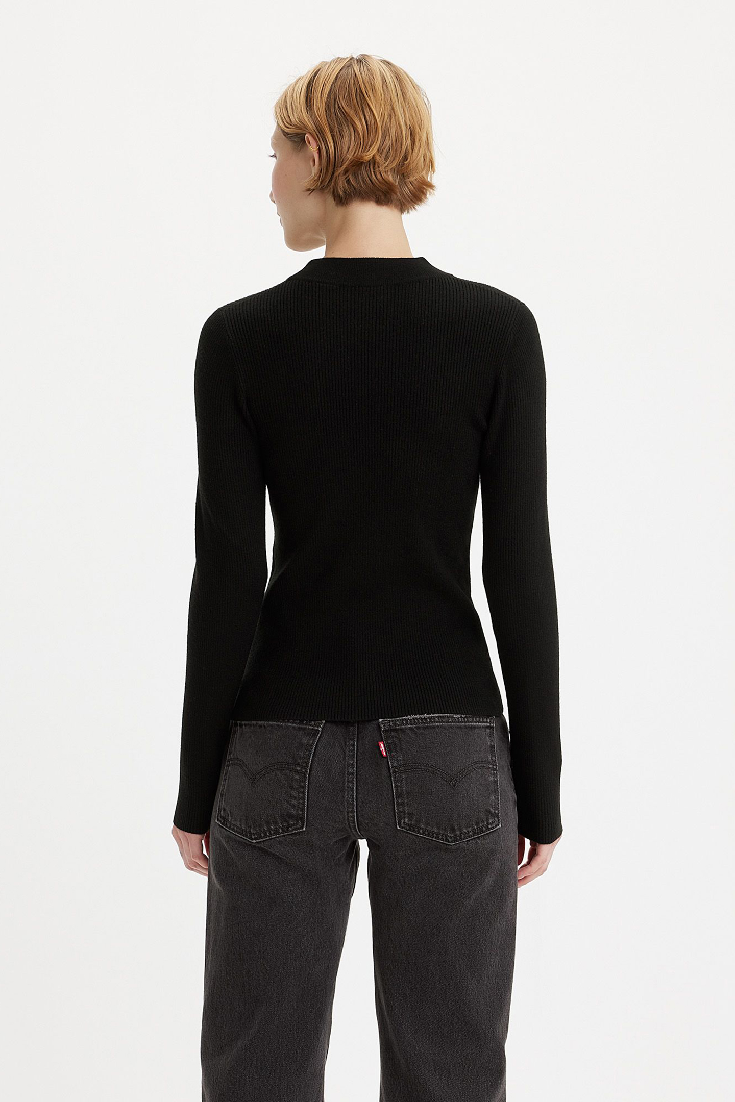 RIB CREW SWEATER CAVIAR RIB 2