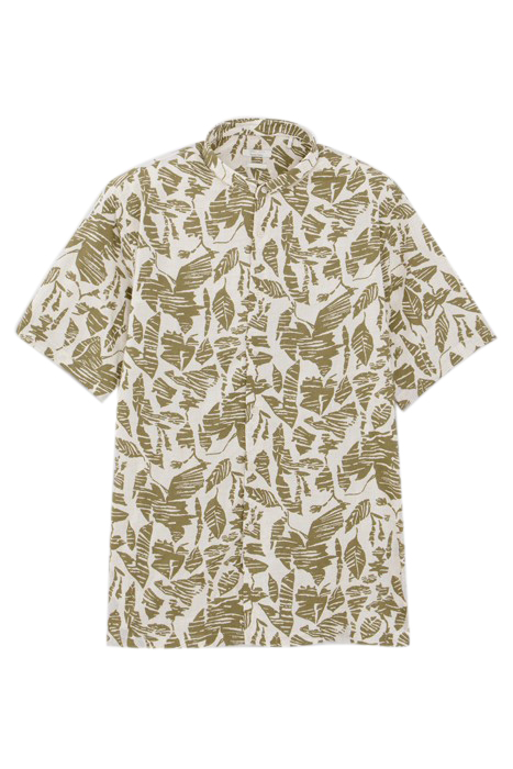 KHAKI REGULAR SHIRT WITH ETHNIC MOTIFS 4